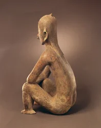 Rückansicht der sitzenden Figur, Chinesco-Kultur